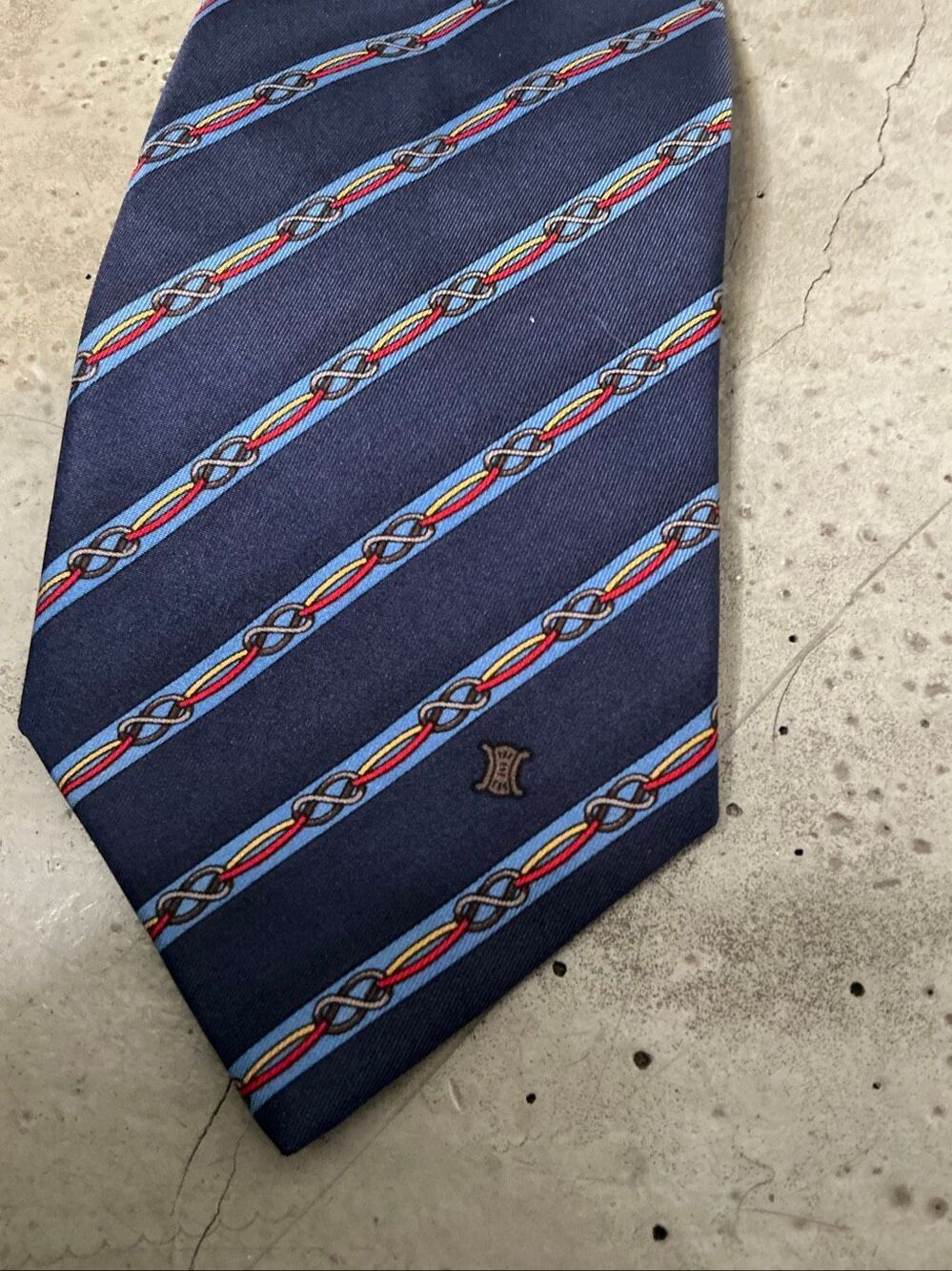 Celine Silk Tie | Navy
